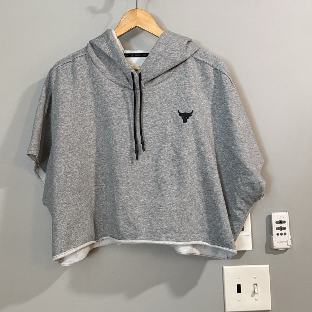Under Armour Hoodie Project Rock Sleeveless Cropped Gym Lounge‎ Women's XL